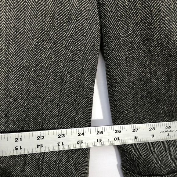 Vintage Kuppenheimer Tigertwist 100% Wool Herringbone Tweed Long Coat 44 - Picture 11 of 11